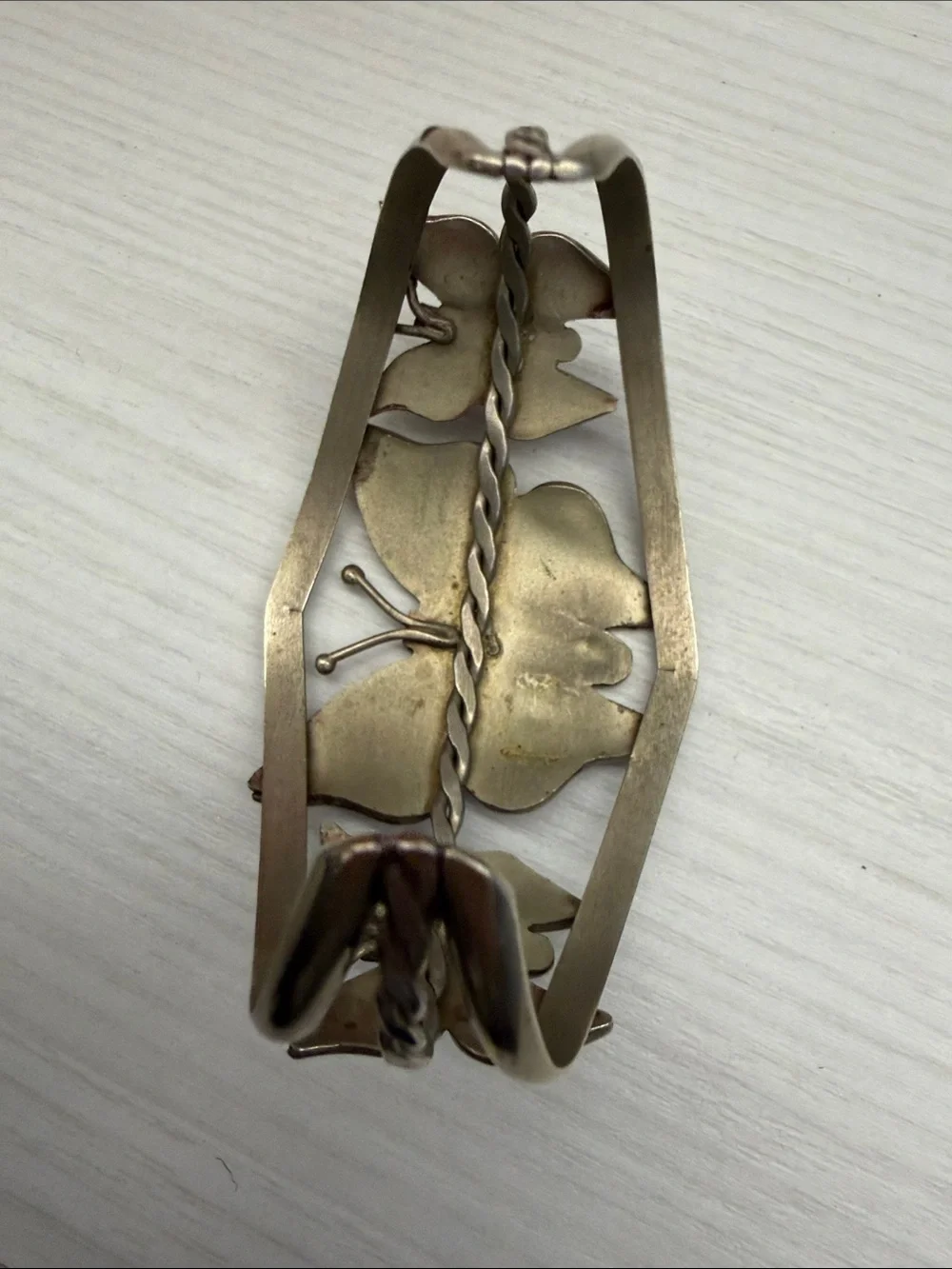Abalone Butterfly Statement Cuff Bracelet - Iridescent